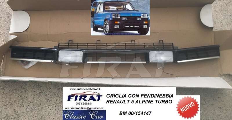 GRIGLIA RENAULT 5 ALPINE TURBO CON FENDINEBBIA